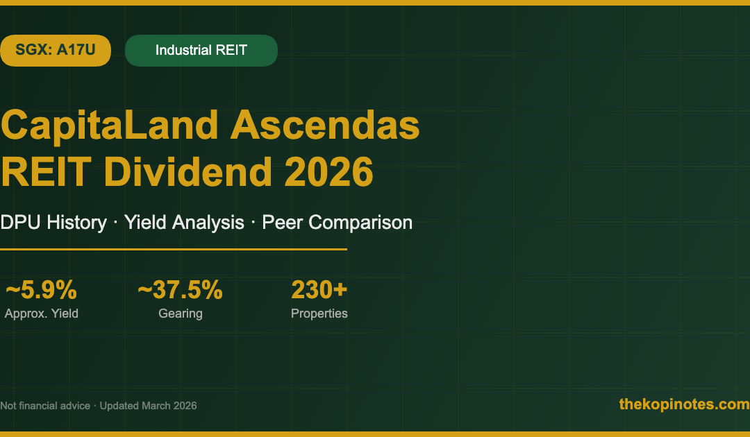 CapitaLand Ascendas REIT Dividend 2026 Featured Image - SGX A17U
