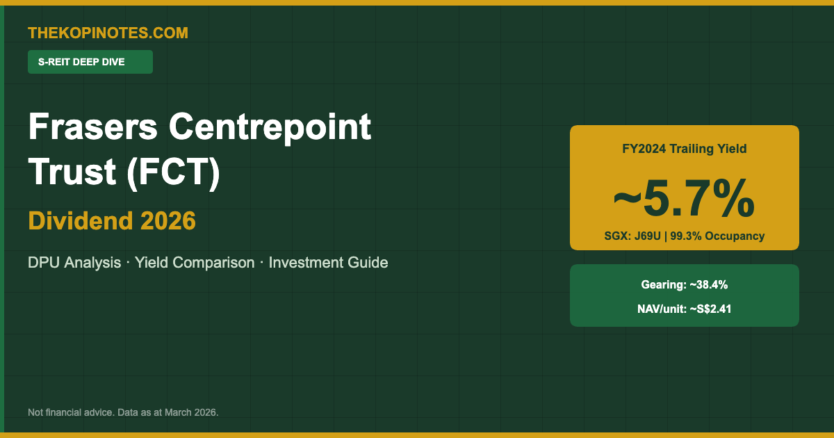 Frasers Centrepoint Trust (FCT) Dividend 2026: DPU Analysis, Yield & Investment Guide