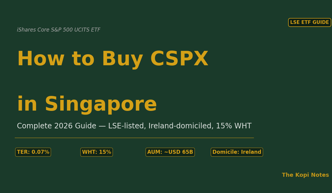 How to Buy CSPX in Singapore (2026 Complete Guide) — The Kopi Notes