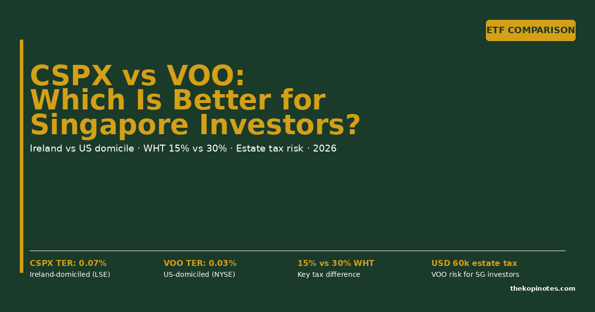 CSPX vs VOO: Which Is Better for Singapore Investors? (2026)