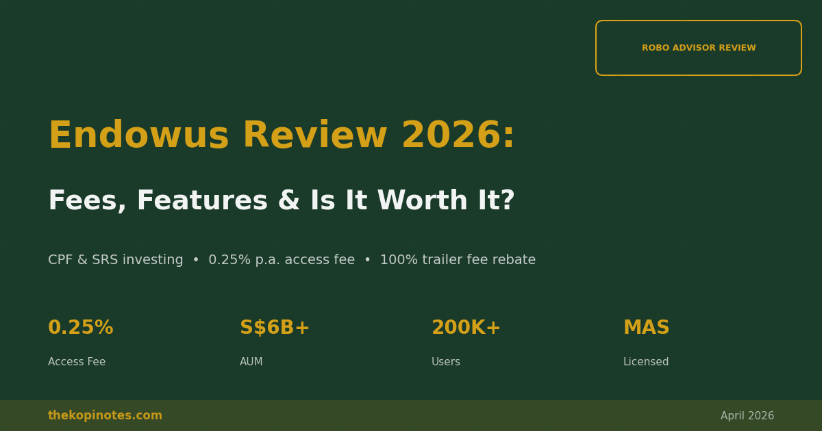 Endowus Review 2026: Fees, Features, Returns & Is It Worth It?