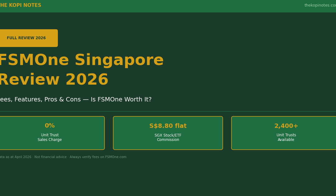 FSMOne Singapore Review 2026 – Fees, Features & Referral Code