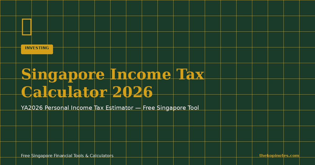 Singapore Income Tax Calculator 2026 — YA2026 Personal Tax Estimator