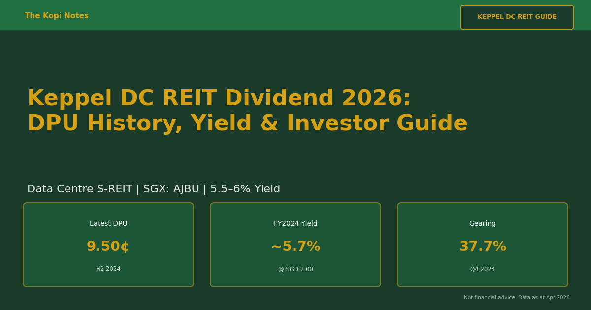 Keppel DC REIT Dividend 2026: DPU History, Yield & Complete Investor Guide