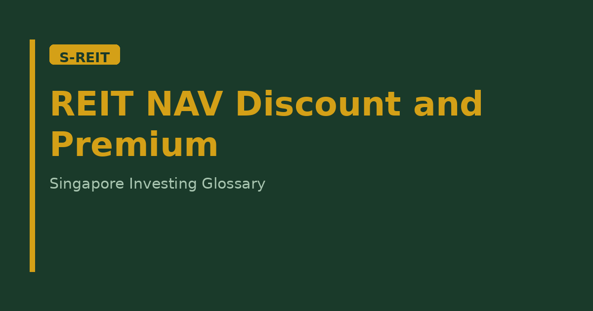 REIT NAV Discount and Premium