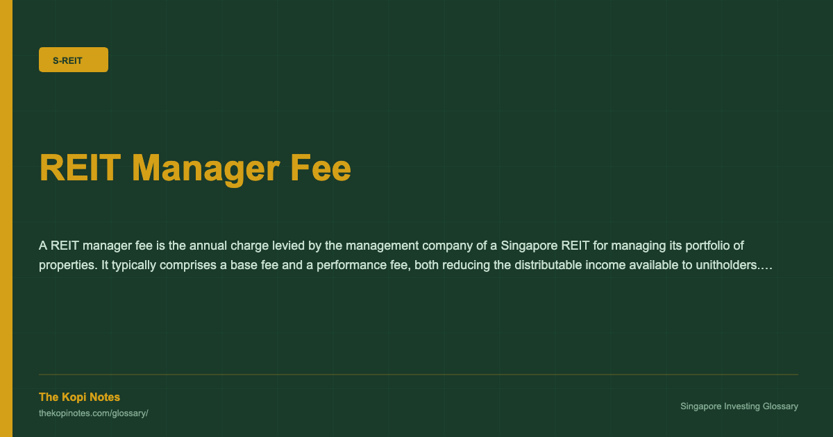 REIT Manager Fee — Singapore Investing Glossary | The Kopi Notes