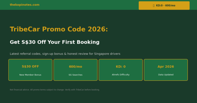 TribeCar Promo Code 2026: Get S$30 Off Your First Booking