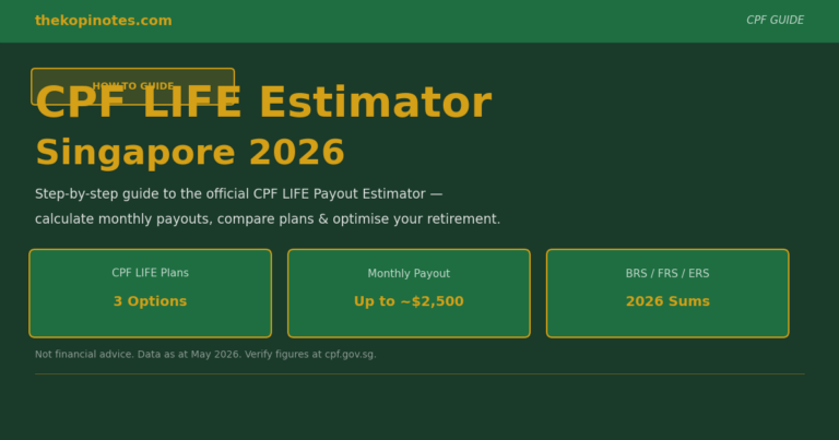 CPF LIFE Estimator Singapore 2026: How to Use It and What Your Payout Could Be