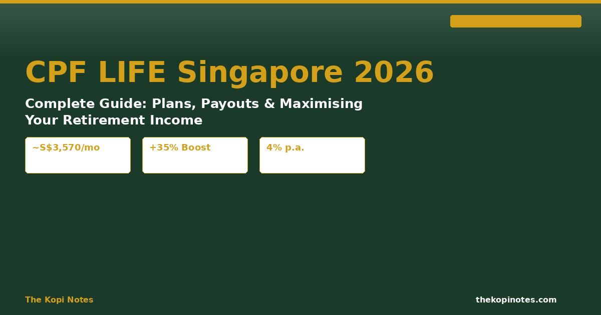 CPF LIFE Singapore 2026: Complete Guide to Plans, Payouts & How to Maximise Your Retirement Income