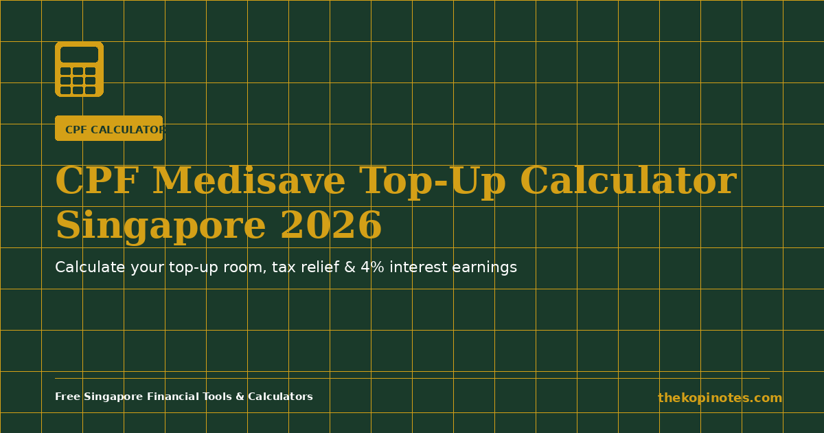 CPF Medisave Top-Up Calculator Singapore 2026