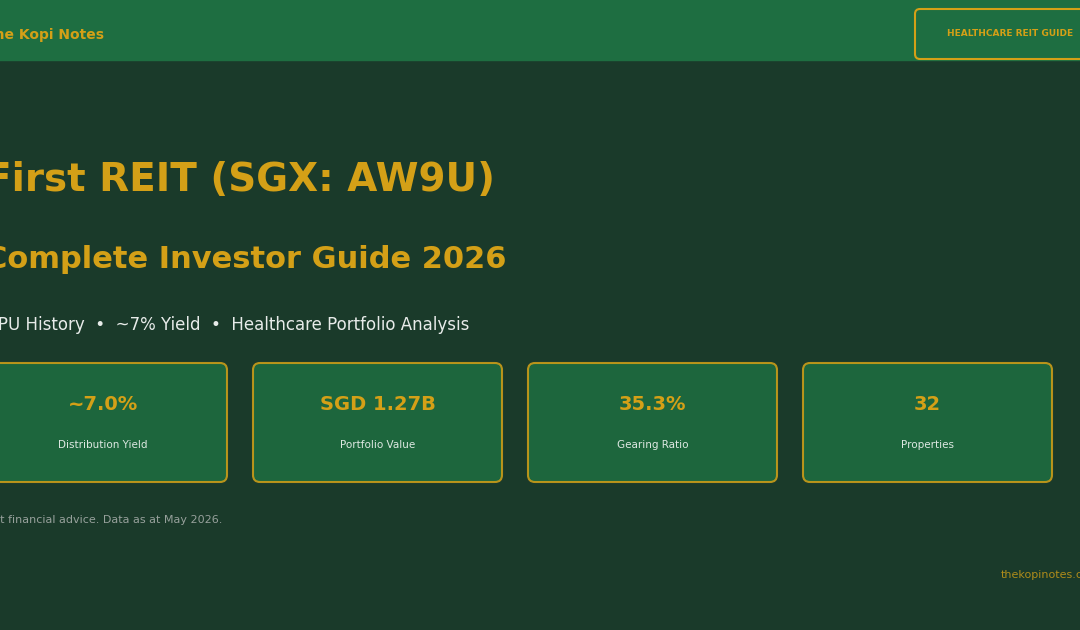 First REIT (SGX: AW9U) Complete Investor Guide 2026 — The Kopi Notes