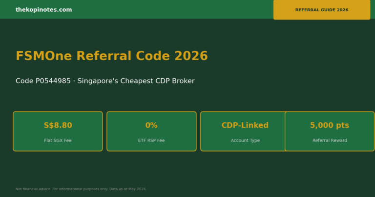 FSMOne Referral Code 2026: P0544985 — Singapore’s Cheapest CDP Broker + Best Platforms to Pair