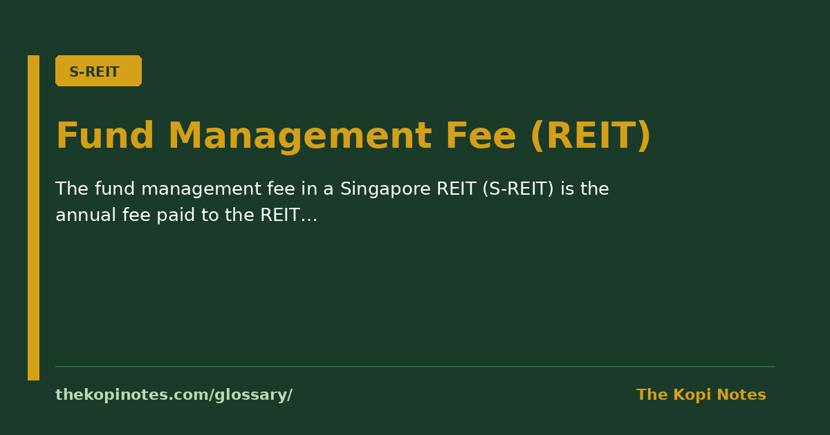Fund Management Fee (REIT) — The Kopi Notes