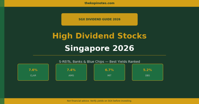 High Dividend Stocks Singapore 2026: Best Yields, S-REITs & Blue Chips Ranked