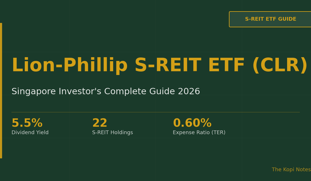 Lion-Phillip S-REIT ETF (CLR) Singapore Investor's Complete Guide 2026 — The Kopi Notes