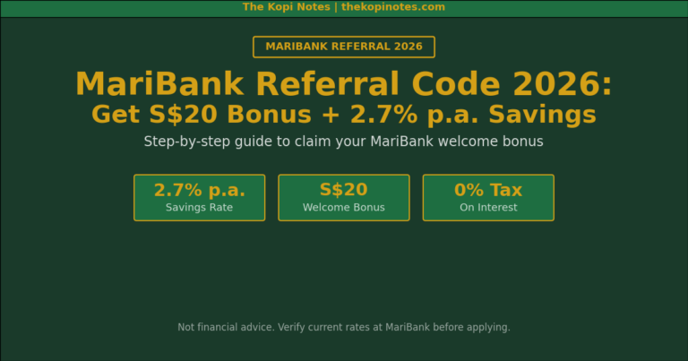 MariBank Referral Code 2026: 2DCT80WQ — Get S$20 Bonus + 2.7% p.a. Savings