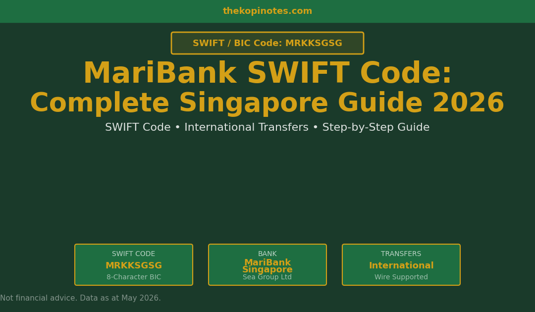 MariBank SWIFT code guide Singapore 2026 — MRKKSGSG