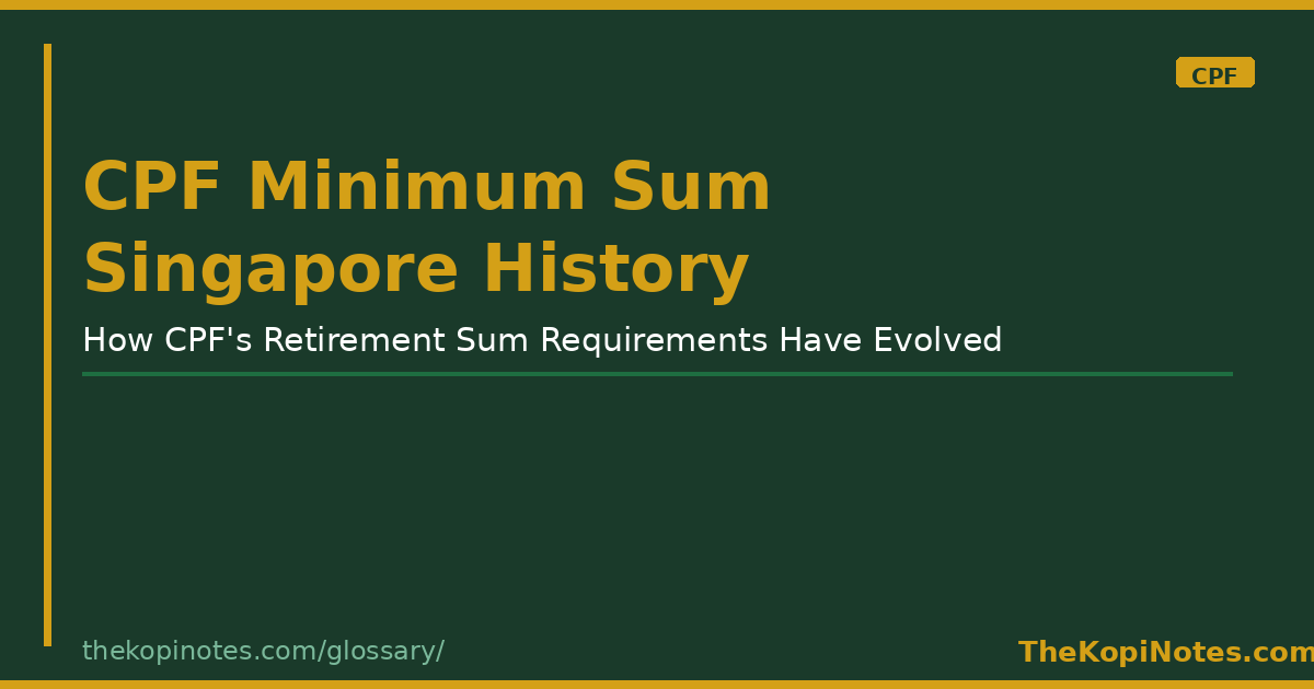 CPF Minimum Sum Singapore History Singapore