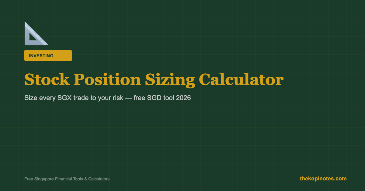 Stock Position Sizing Calculator Singapore 2026 — Free SGX Tool