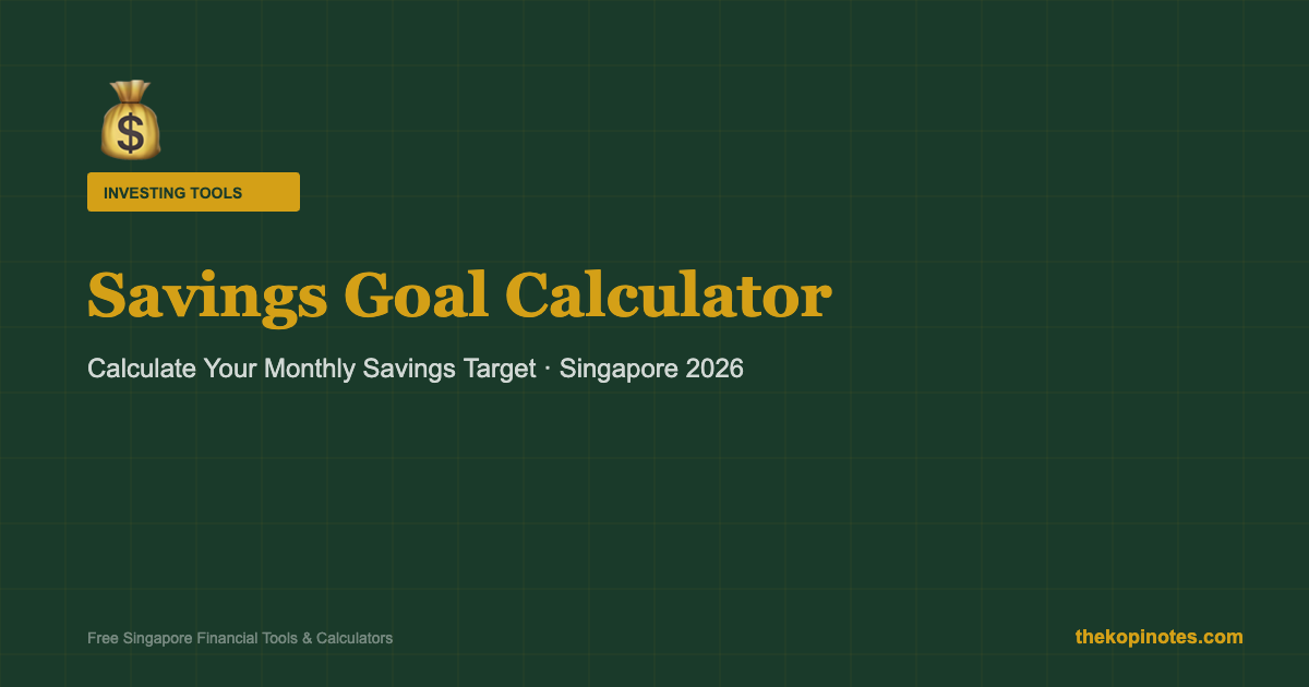 Savings Goal Calculator Singapore 2026 — Monthly Savings Required