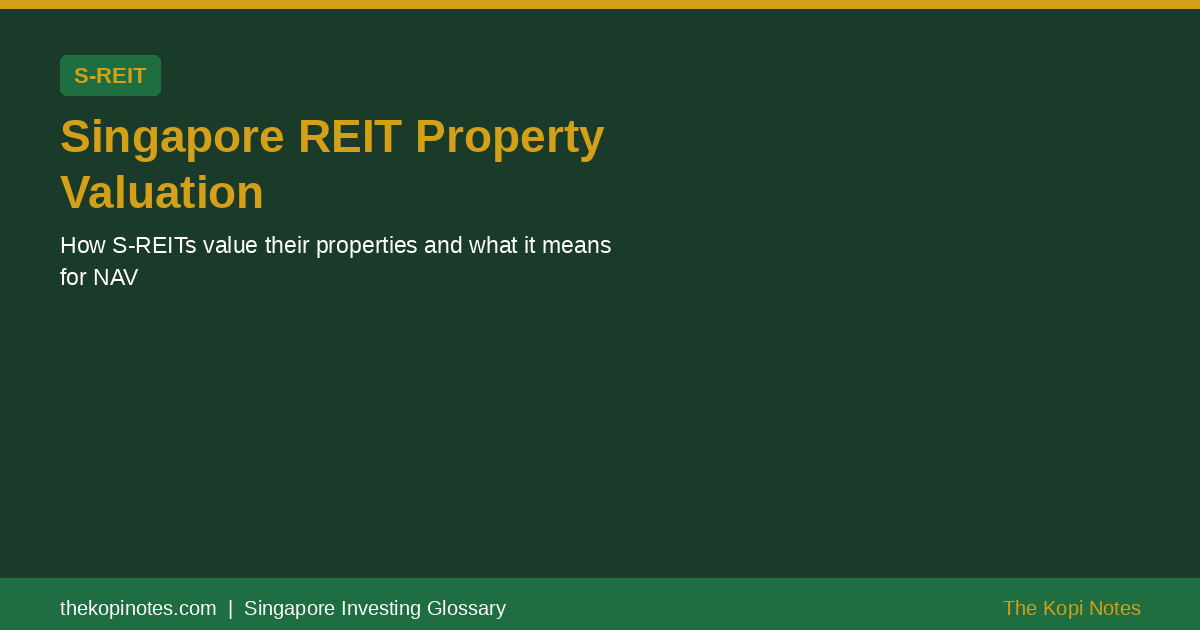 Singapore REIT Property Valuation Singapore Glossary