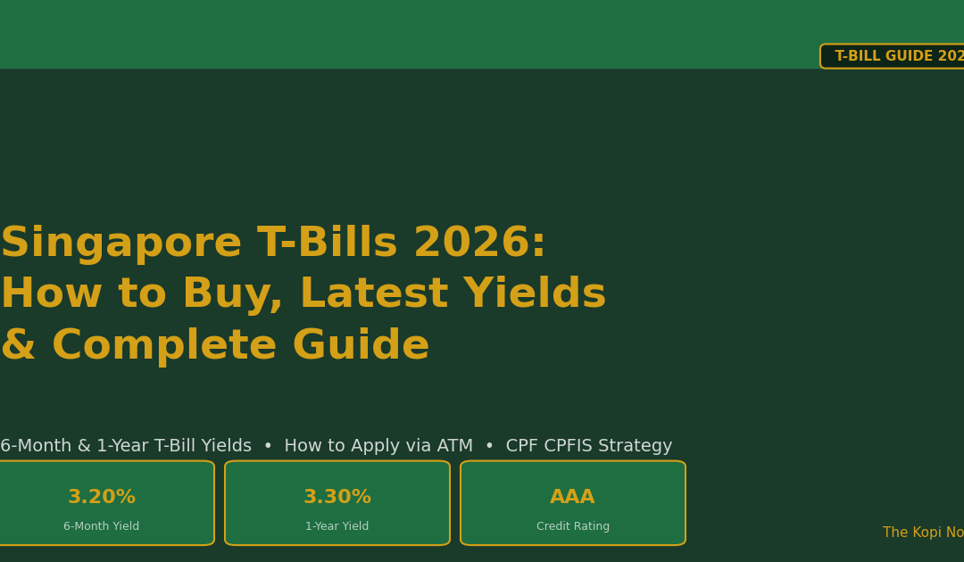 Singapore T-Bills 2026: How to Buy, Latest Yields & Complete Guide — The Kopi Notes