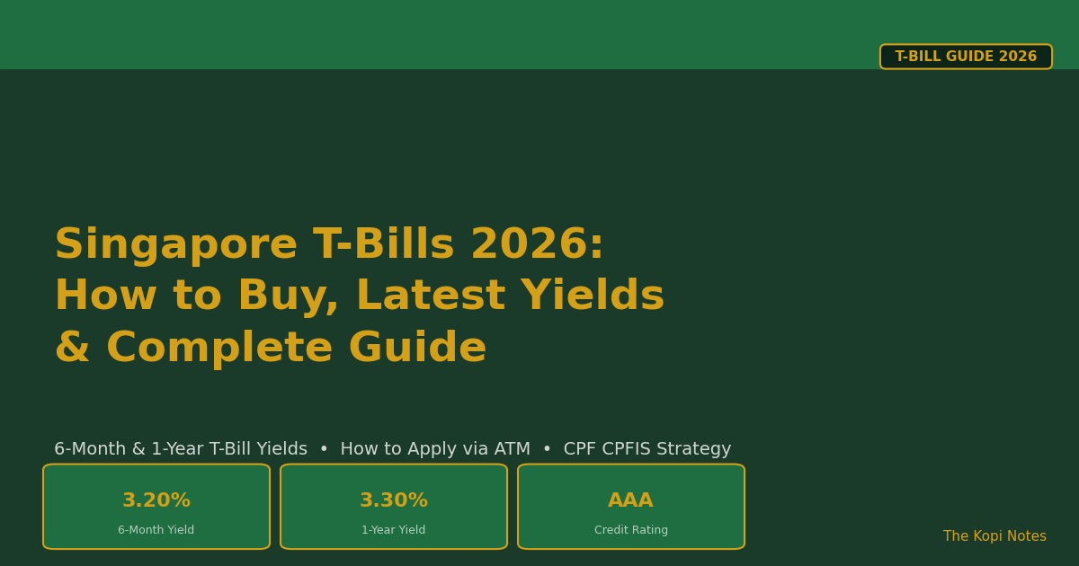 Singapore T-Bills 2026: How to Buy, Latest Yields & Complete Guide
