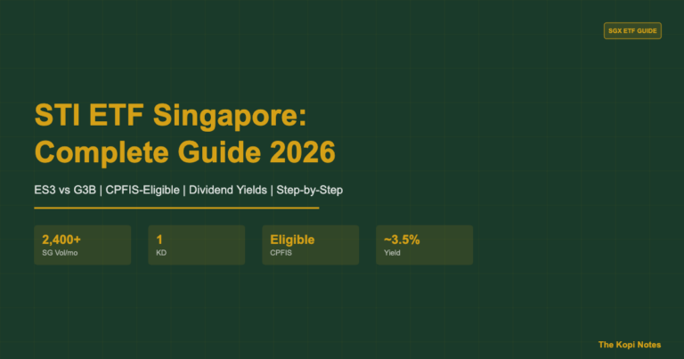 STI ETF Singapore: Complete Guide 2026 (ES3 vs G3B, CPFIS Eligibility & Dividend Yield)
