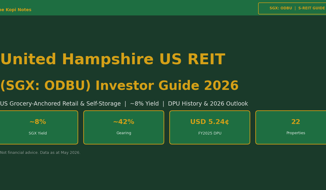 United Hampshire US REIT (SGX: ODBU) Investor Guide 2026 — The Kopi Notes