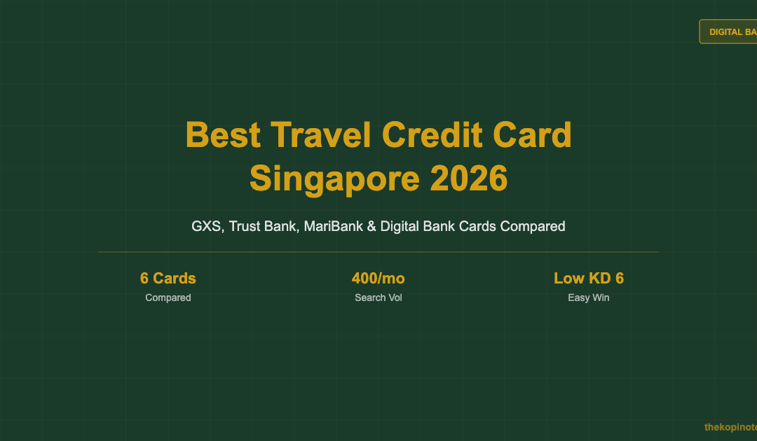 Best Travel Credit Card Singapore 2026: GXS, Trust Bank & Digital Banks Guide — The Kopi Notes