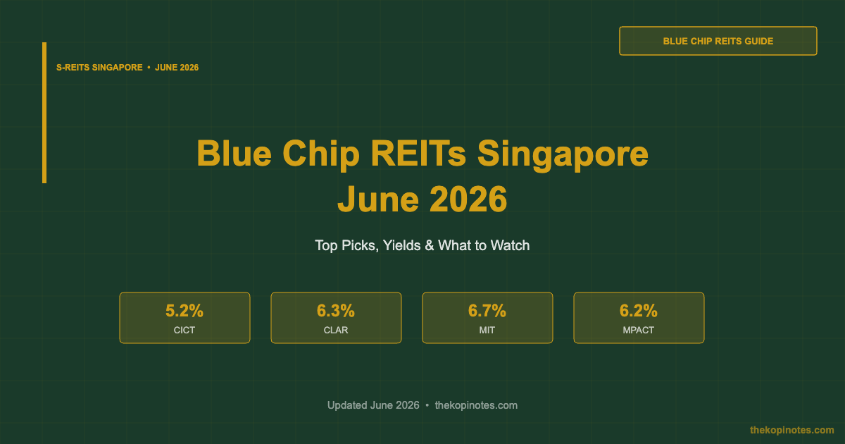 Blue Chip REITs Singapore June 2026: Top Picks, Yields & What to Watch — The Kopi Notes