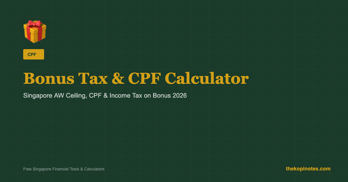 Bonus Tax and CPF Calculator Singapore 2026