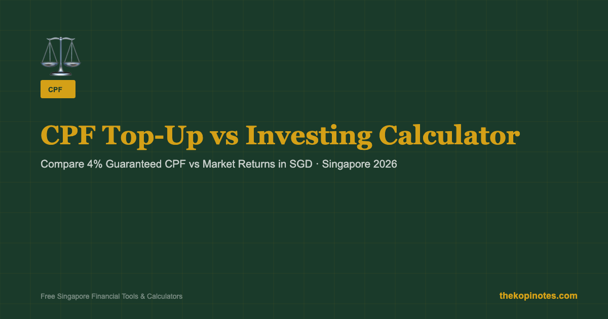 CPF Top-Up vs Investing Calculator Singapore 2026
