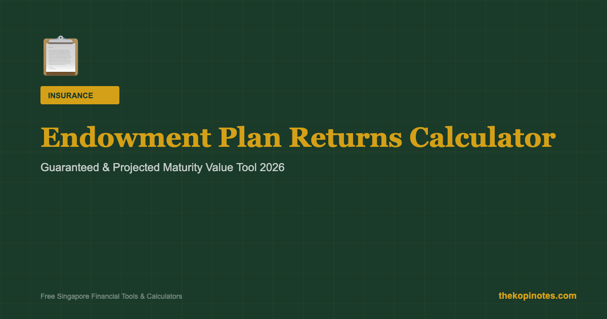 Endowment Plan Returns Calculator Singapore 2026