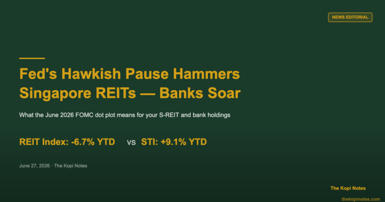 Fed’s Hawkish Pause Hammers Singapore REITs — Banks Soar: What It Means for Your Portfolio
