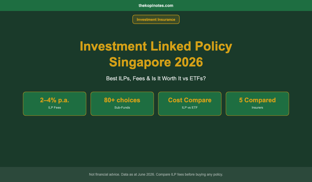 Investment Linked Policy Singapore 2026 — Best ILPs Fees Buyer Guide
