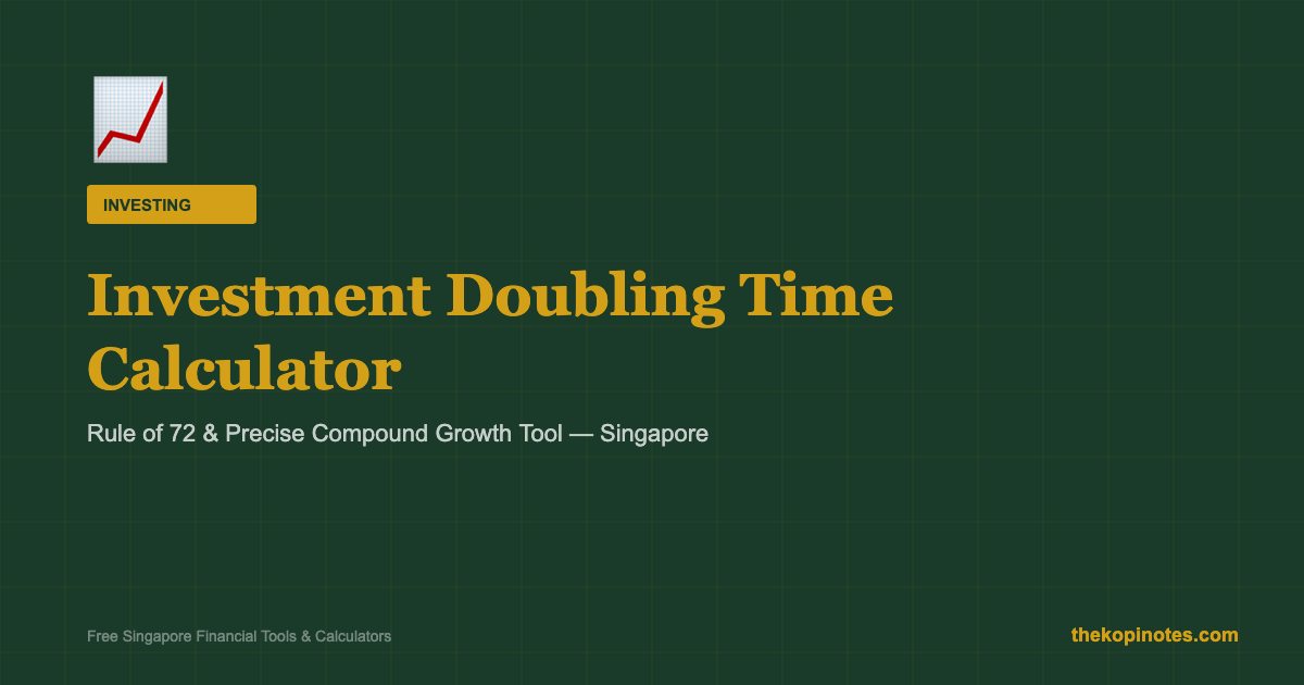 Investment Doubling Time Calculator Singapore 2026 — Rule of 72