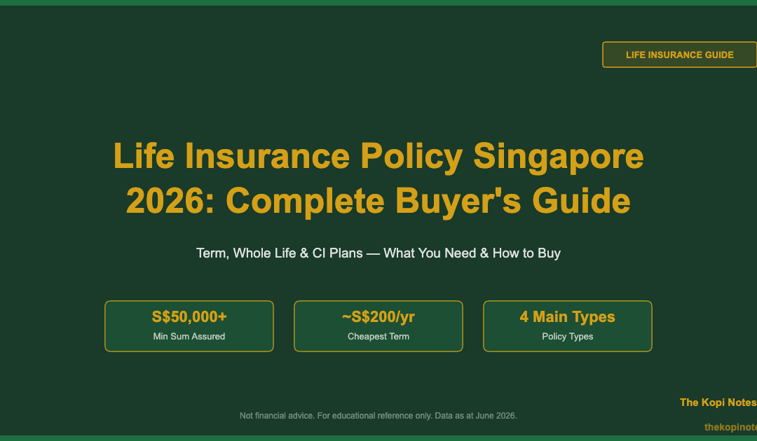 Life Insurance Policy Singapore 2026: Complete Buyer's Guide — The Kopi Notes