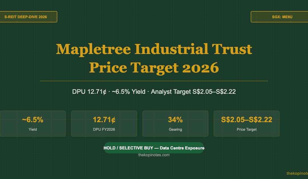 Mapletree Industrial Trust Price Target 2026 (SGX: ME8U) — The Kopi Notes