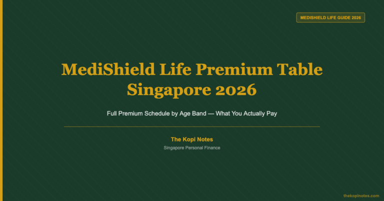 MediShield Life Premium Table Singapore 2026: Full Schedule by Age Band