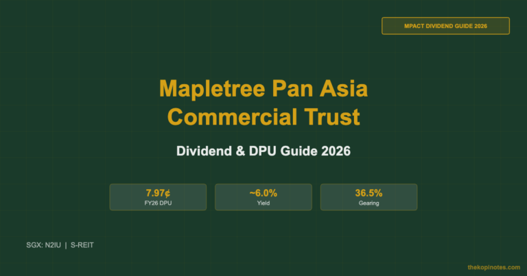 Mapletree Pan Asia Commercial Trust Dividend and DPU Guide 2026 (SGX: N2IU): 7.97c FY2026, ~6% Yield and Investor Deep-Dive