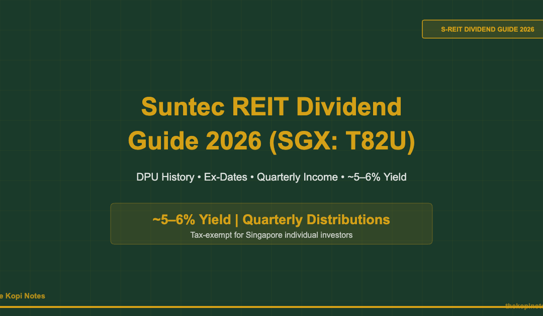 Suntec REIT Dividend & DPU Guide 2026 (SGX: T82U) — The Kopi Notes