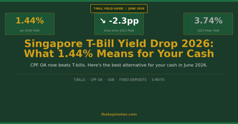 Singapore T-Bill Yield Drop 2026: What 1.44% Means for Your Cash (June 2026)