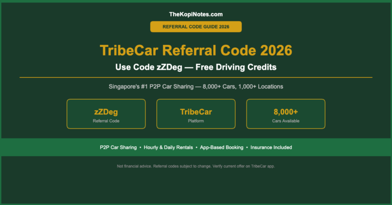 TribeCar Referral Code 2026: Use Code zZDeg — Singapore P2P Car Sharing Guide