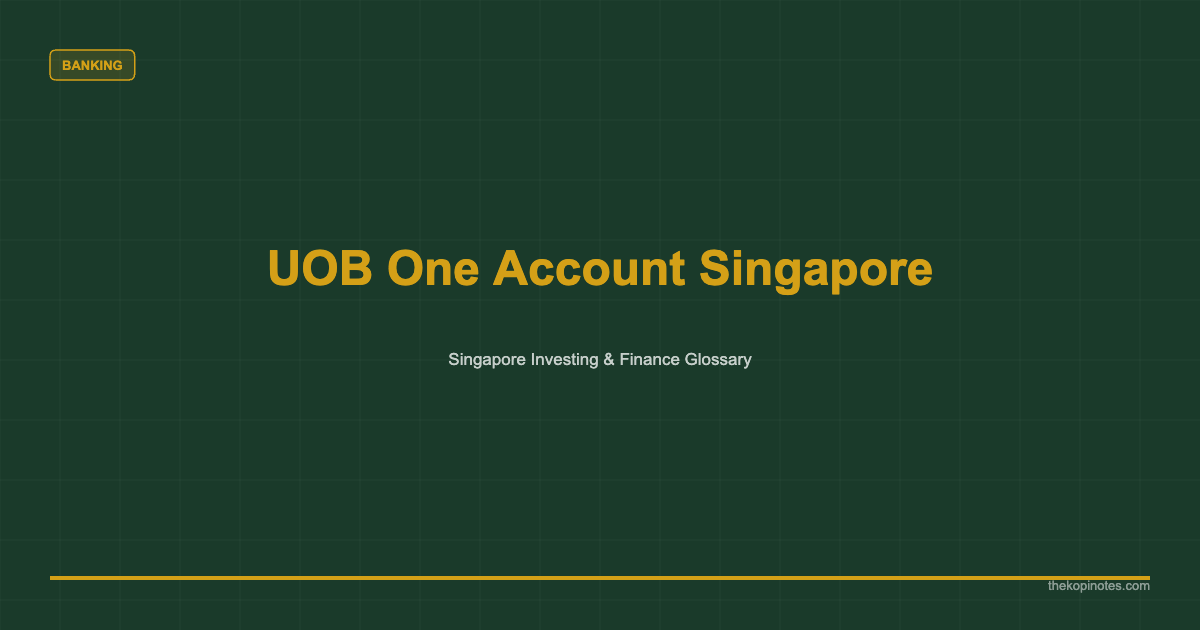 UOB One Account Singapore Singapore 2026