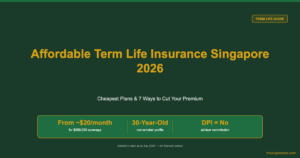Affordable Term Life Insurance Singapore 2026: Cheapest Plans & 7 Ways to Cut Your Premium