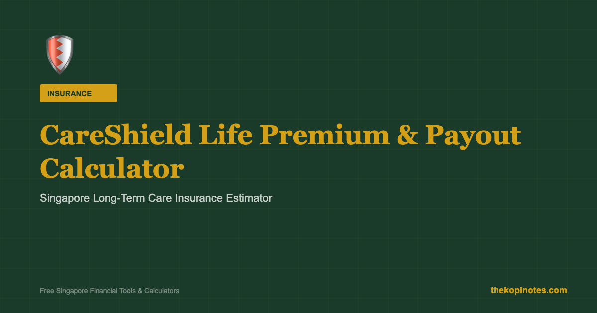 CareShield Life Premium & Payout Calculator Singapore 2026