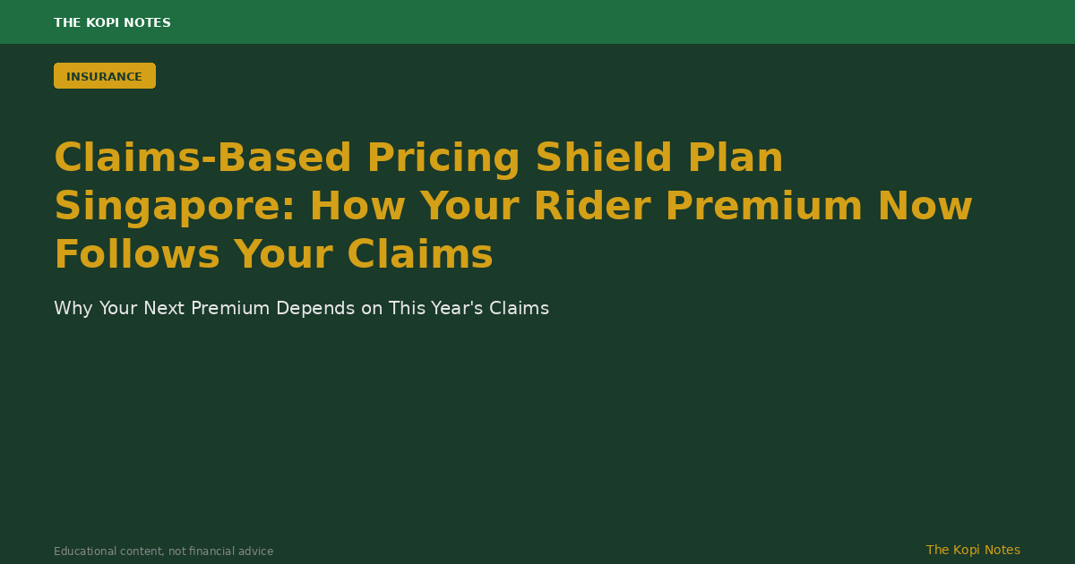 Claims-Based Pricing Shield Plan Singapore: How Your Rider Premium Now Follows Your Claims