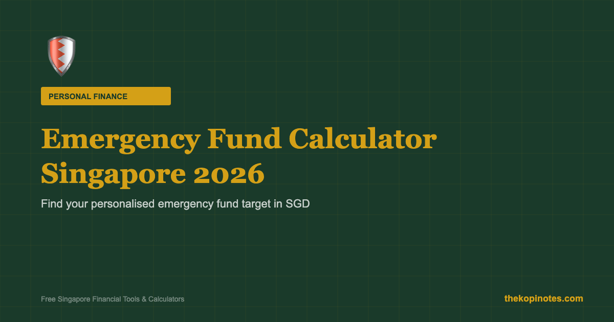 Emergency Fund Calculator Singapore 2026