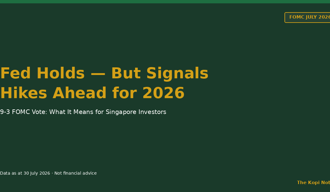 Fed Holds Rates July 2026 — What It Means for Singapore Investors — The Kopi Notes